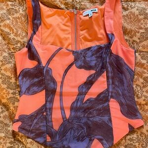 Fashion Nova Bold Orange and Purple Bodysuit